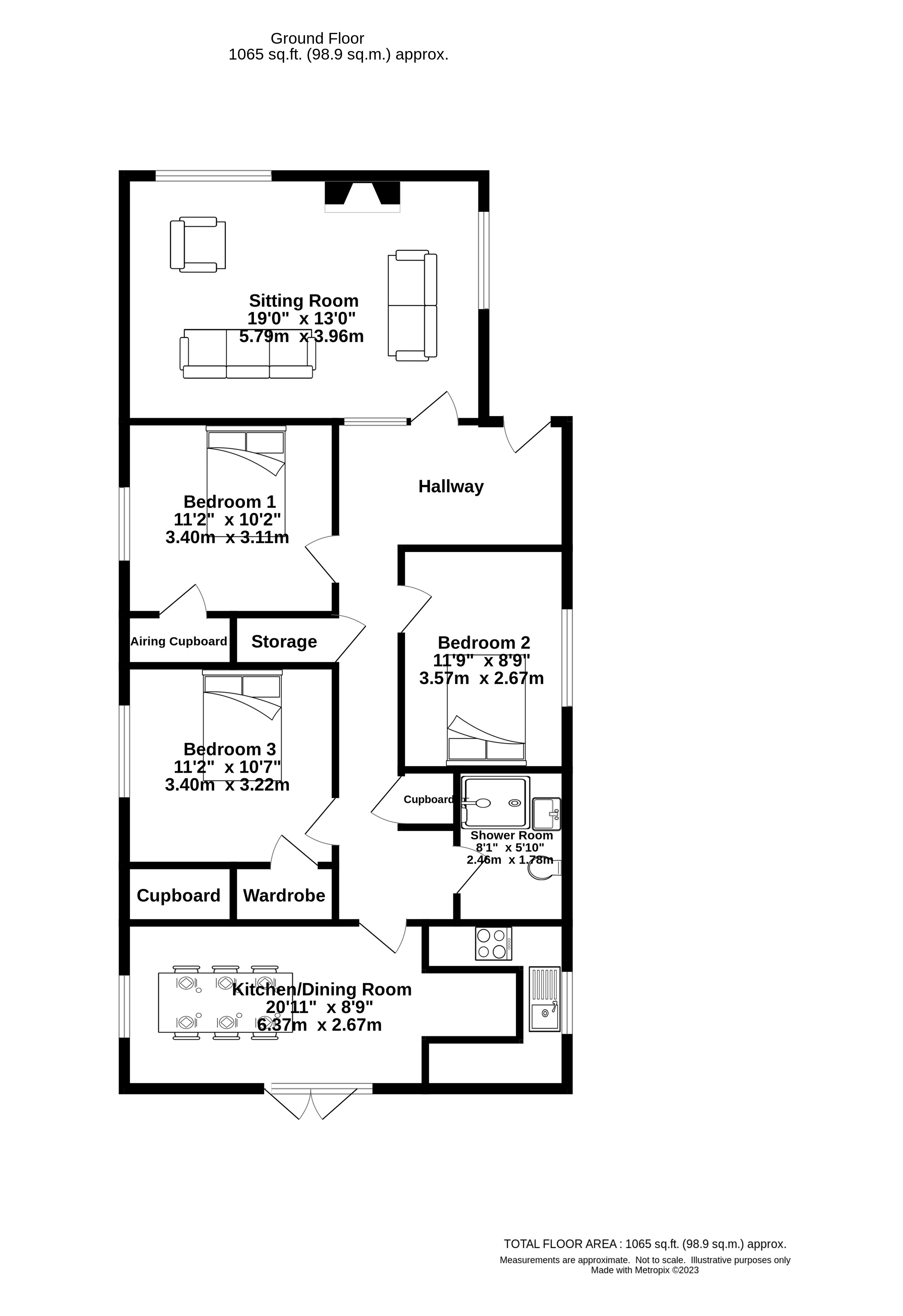 Floor Plan for 15 Old Hall Drive , Newton Stewart