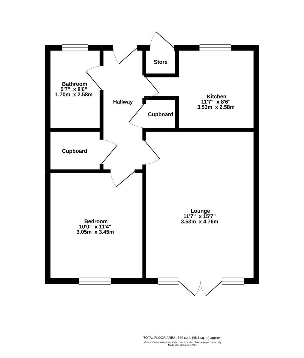 Floor Plan for 2 Cumloden Mews, Newton Stewart