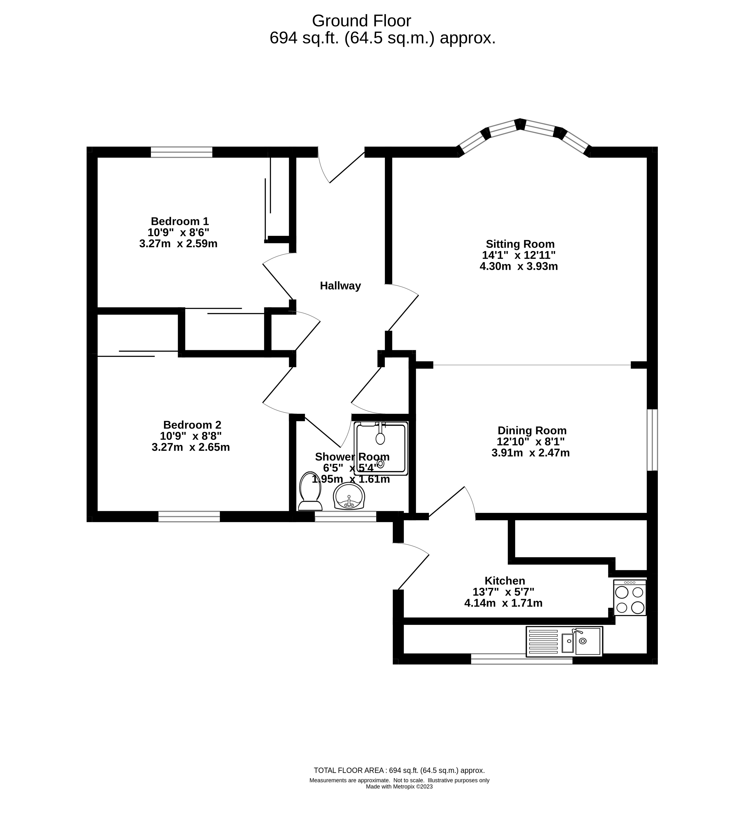Floor Plan for 9 Heron Way, Minnigaff , Newton Stewart