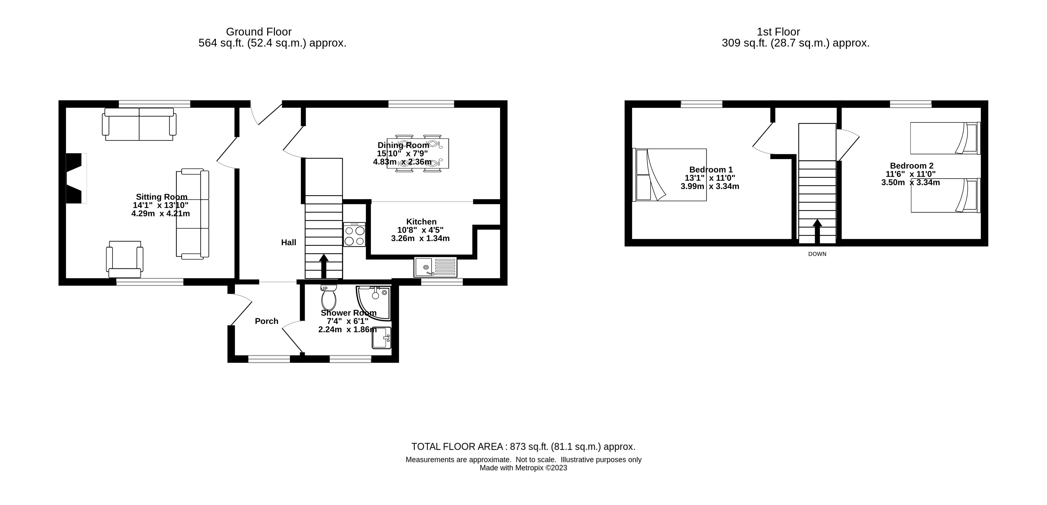 Floor Plan for Cottonmill Cottage, 92 King Street , Newton Stewart
